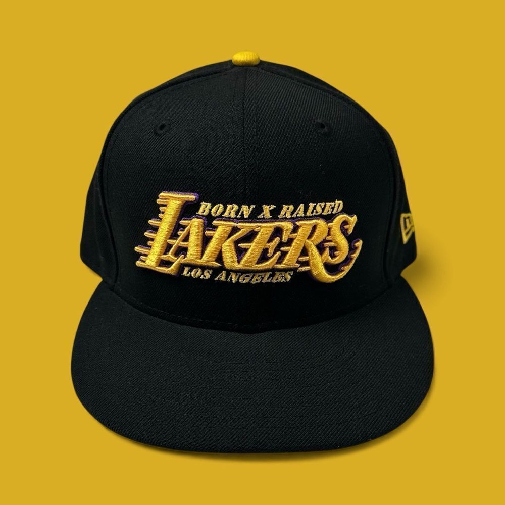 Born X Raised Los Angeles Lakers New Era Fitted Wool Hat 7 1/8